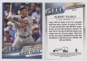 2020 Topps Decades Best Series 2 Award Winners Blue Albert Pujols #DB-86