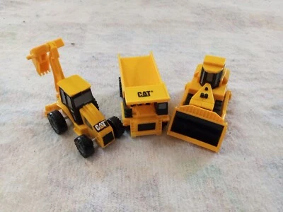 Vintage Small Plastic Caterpillar Toys Lots Of 3 Great Usable Condition Rare Htf - Image 1 of 4