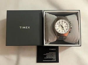 Timex Legacy Tonneau Silver Dial Chronograph Stainless Steel Watch TW2W22200 - Picture 1 of 5