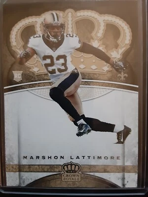 Marshon Lattimore 2017 Crown Royale Football #98 New Orleans Saints ROOKIE - Image 1 of 2
