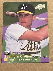 1994-95 FLEER EXCEL - 1ST YEAR PHENOM INSERT - BEN GRIEVE A'S ROOKIE #7 OF 10 - Picture 1 of 2