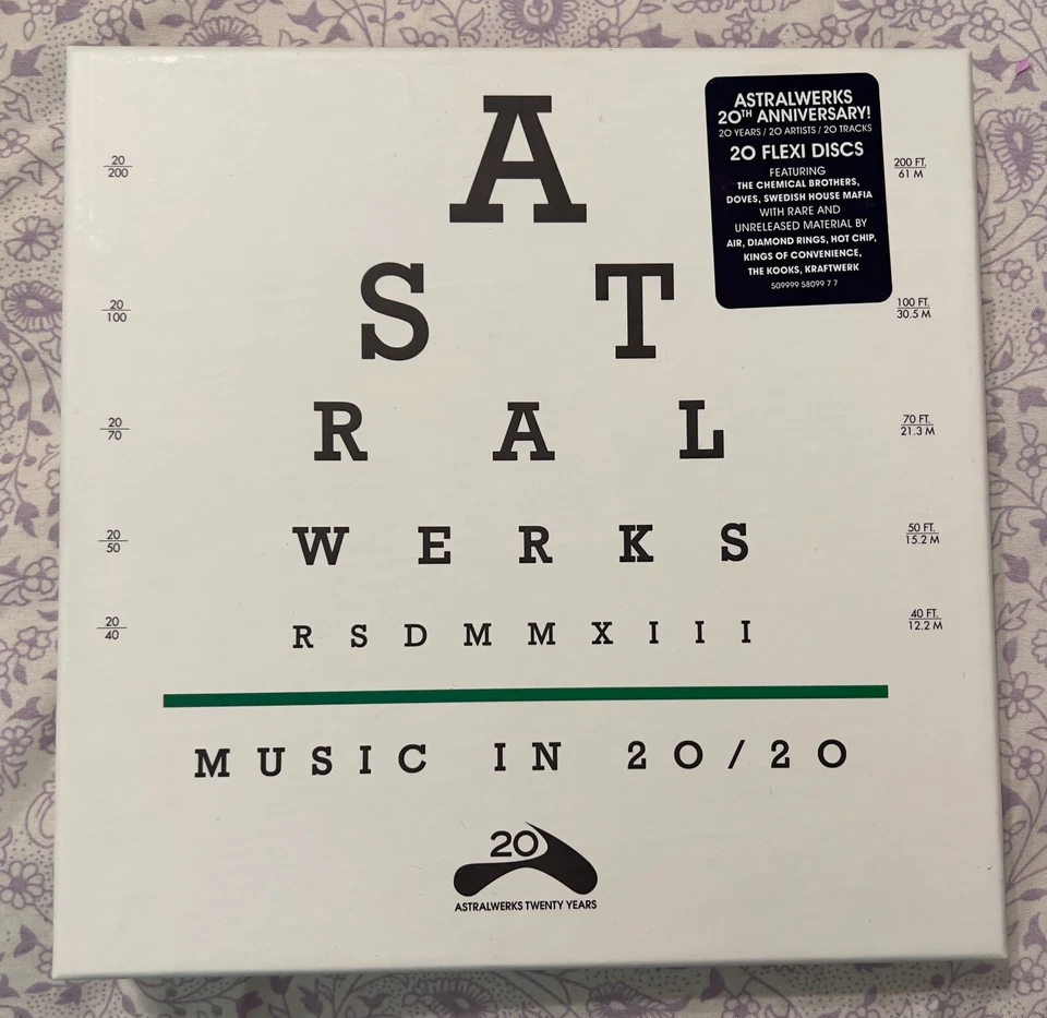ASTRALWERKS - Music In 20/20 - 20x7" Flexi-Disc Vinyl Box Set RSD 2013 Air Sia - Image 1 of 3