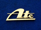 Altes ATE Alfred Tewes Emblem Schriftzug Gold eloxiert 8 x 3,7 cm