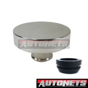 Polished Aluminum Smooth Round Valve Cover Push In Oil Cap SBC BBC 350 454 Ford - Picture 1 of 3