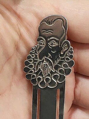 Segnalibro Vintage  Argento con caricatura personaggio, collezione  - Immagine 1 di 4