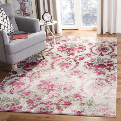 Safavieh Classic Texture Vintage Ivory / Pink Area Rug MNC205R - Image 1 of 3