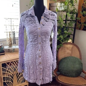 NWT Free People Lavender Shayla Crochet Lace Bodycon Mini Dress - Picture 1 of 5