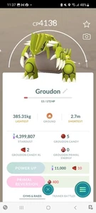 Pokemon Go Legendary Shiny Groudon ( High CP ) - Picture 1 of 2