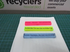 Metal Detection Test Wands ferrous, non ferrous and stainless - Picture 1 of 6