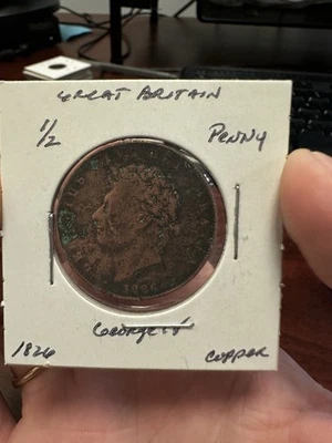 1826 Great Britain George IV Half Penny (F/VF) - Image 1 of 4