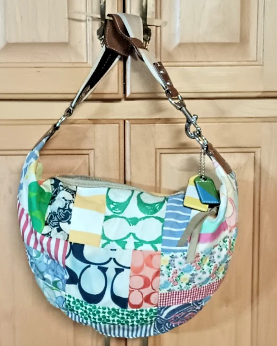 Coach Patchwork Canvas Exterior Shoulder Bag Bags & Handbags for