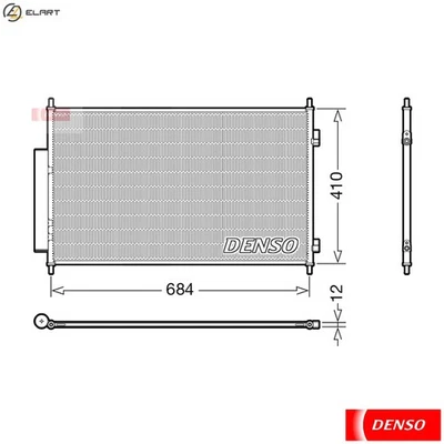 CONDENSER AIR CONDITIONING DCN40027 FOR HONDA L15B 1.5L 4cyl HR-V - Image 1 of 4