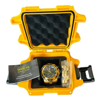 Reloj pulsera INVICTA 29641 para hombre 52 mm oro/azul veneno acero inoxidable con estuche Foto 1 de 4
