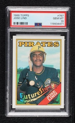 Topps Future Stars 1988 Jose Lind #767 PSA 10 GEM MT novato radiocontrol Foto 1 de 2