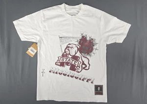 Cactus Jack Travis Scott x Mitchell & Ness Uomo M Bianco Mississippi University's - Foto 1 di 12