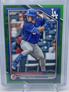2024 bowman bozza carta verde dalton rushing /99 Los Angeles Dodgers - Foto 1 di 2