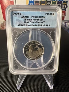 2009-S Puerto Rico Quarter PR70 DCAM ANACS Certified Proof Coin - Picture 1 of 2