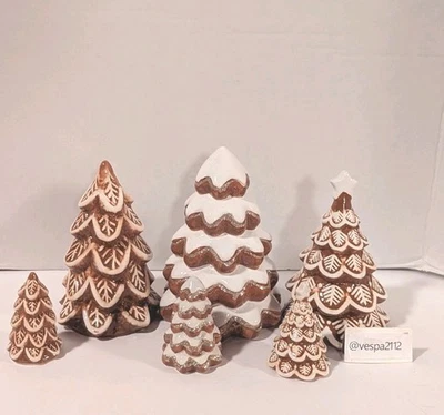 Juego de 6 piezas de árbol de pan de jengibre de Navidad patio de recreo Target Bullseye mini pueblo grande Foto 1 de 4