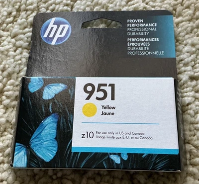HP 951 YELLOW INK CARTRIDGE NEW OLD STOCK (SEALED ORIGINAL BOXES) EXP. 2021 - Image 1 of 3