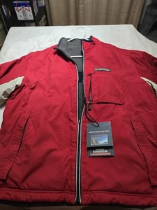Abercrombie Coat Men’s Size L Red Tan Outer Gray Inner (Reversible Boardgear) - Picture 1 of 6