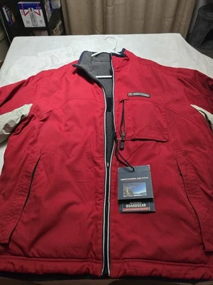 Abercrombie  Coat Men’s Size L Red Tan Outer Gray Inner  (Reversible Boardgear) - Image 1 of 4