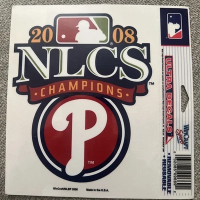 MLB Philadelphia Phillies 2008 NLCS Champions Multi-Use Decal Sticker Brand New - Image 1 of 2