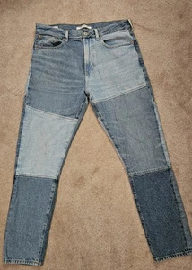 PacSun Patchwork Tri-Color Blue Jeans Slim Taper Größe 32x32 - Bild 1 von 9
