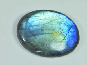 33X39MM Multi Fire Labradorite Round Cabochon Loose Natural Gemstone 85Cts. - Picture 1 of 9