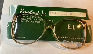 NOS Henry De Paris Eyeglasses Frames Stock Number 966 SZ 54 ITALY BROWN Vintage - Picture 1 of 6