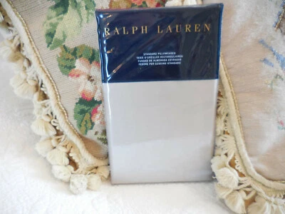 🌷 RALPH LAUREN MIRADA standard Pillow Cases In Silver MSRP $130 🌷cottage Chic - Image 1 of 4