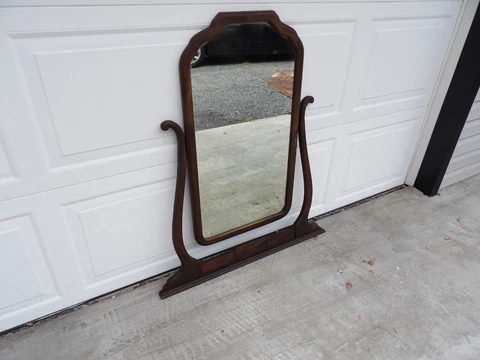 Antique Victorian Dresser Vanity Washstand Wall Mirror Only Repurpose Cover