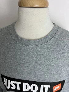 Nike Felpa Uomo XL Grigio Pile Interno Just Do It Retrò JDI Morbida 928699-063 - Foto 1 di 11