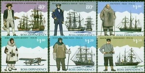 Ross Dependency 1995 Esploratori Antartici Set di 6 SG32-37 V.F MNH - Foto 1 di 1