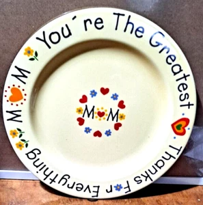 WAECHTERSBACH SPECIAL MOMENTS YOU’RE THE GREATEST MOM YELLOW PLATE FROM GERMANY - Picture 1 of 5