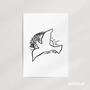 Paloma de la Paz · Leo Gestel, 1918 · Impresión de arte de pared Giclée - Imagen 1 de 12