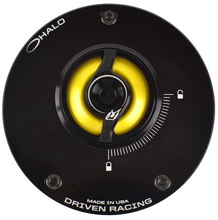 DRIVEN RACING HALO GAS FUEL CAP & BASE GOLD YAMAHA FZ6 FZ7 FZ8 FZ9 MT07 MT09  - Image 1 of 1