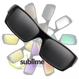 Black (Dark Grey) NON POLARIZED Replacement Lenses For Oakley Gascan OO9143 - Foto 1 di 5