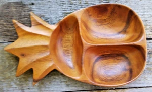 Pacific Merchants Akazienholz 3-teilig Ananas Servierschale 12 Zoll x 7 Zoll x 1,5 Zoll - Bild 1 von 7