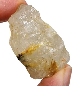 Rutilated Quartz Crystal Natural Rough Brazil 34.3 grams - Picture 1 of 3
