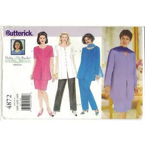 Butterick 4872 Delta Burke Plus Size Tunic Jacket, Pants, Skirt Size 14W 16W 18W - Picture 1 of 2
