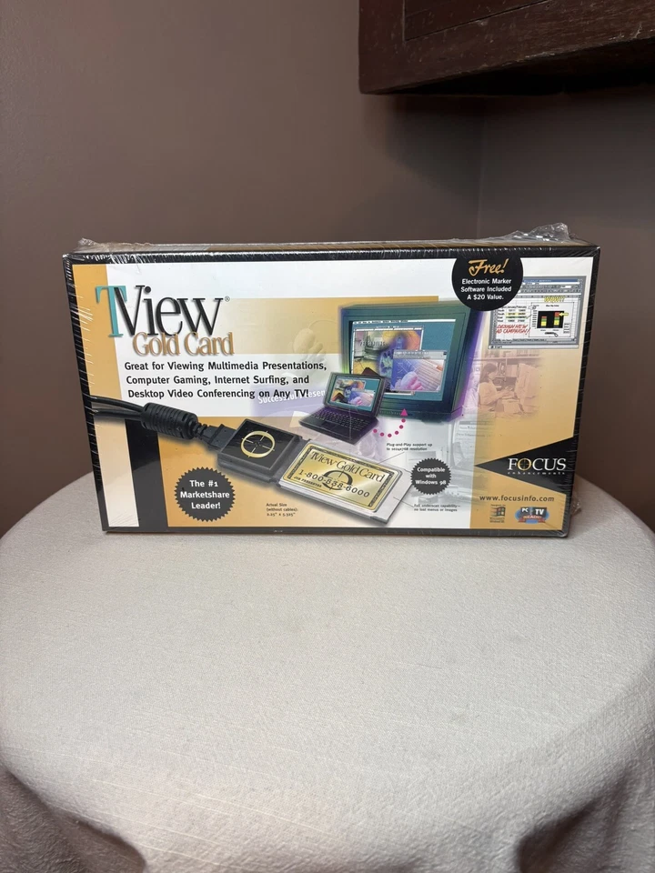NIB VINTAGE TView Gold Card Focus Enhancements Old School Electronics - Image 1 of 3