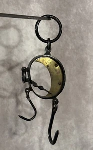 Iron & Brass Mancur Spring Scale • Hides~Furs~Meat~Bales~Wool • Mid 1800s 350 lb - Picture 1 of 14