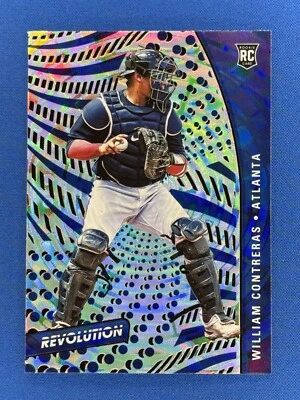 2021 Chronicles Revolution #59 William Contreras Fractal Prizm RC Rookie Braves - Image 1 of 2