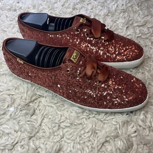 Keds Champion Pailletten Sneakers Burnt Sienna wunderschöne Farbe Damengröße 11 neu - Bild 1 von 5