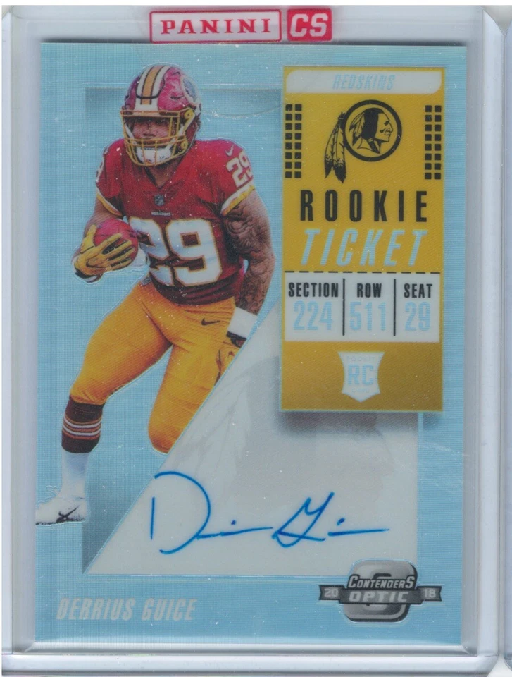 2018 Panini Contenders #121 Derrius Guice Rookie Ticket Autographs RPS - Image 1 of 1