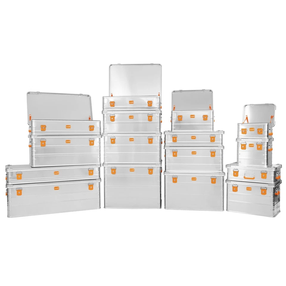 ALUBOX® Premium Alu Transportbox Werkzeugkiste Lagerbox abschließbar Stapelecken - Bild 1 von 1