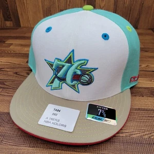 Philadelphia 76ers Hat Reebok Size 7 3/8 Fitted Mint Green Reebok Kolors New - Picture 1 of 6