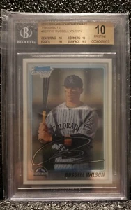 2010 Bowman Chrome Draft Russell Wilson RC Rookie BGS 10  - Bild 1 von 2