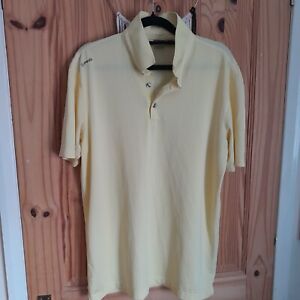 PING Mens Size M, Yellow SENSORCOOL, Fitted Golf Polo Shirt,*EX COND*