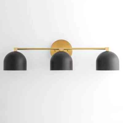 1950's Italian Vanity Light Wall Sconce Light Mid Century Metal - Image 1 of 3